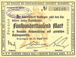 Notgeldschein Gewerbebank 1923