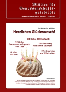 Blätter für Genossenschaftsgeschichte, Ausgabe 3 (Oktober 2014)